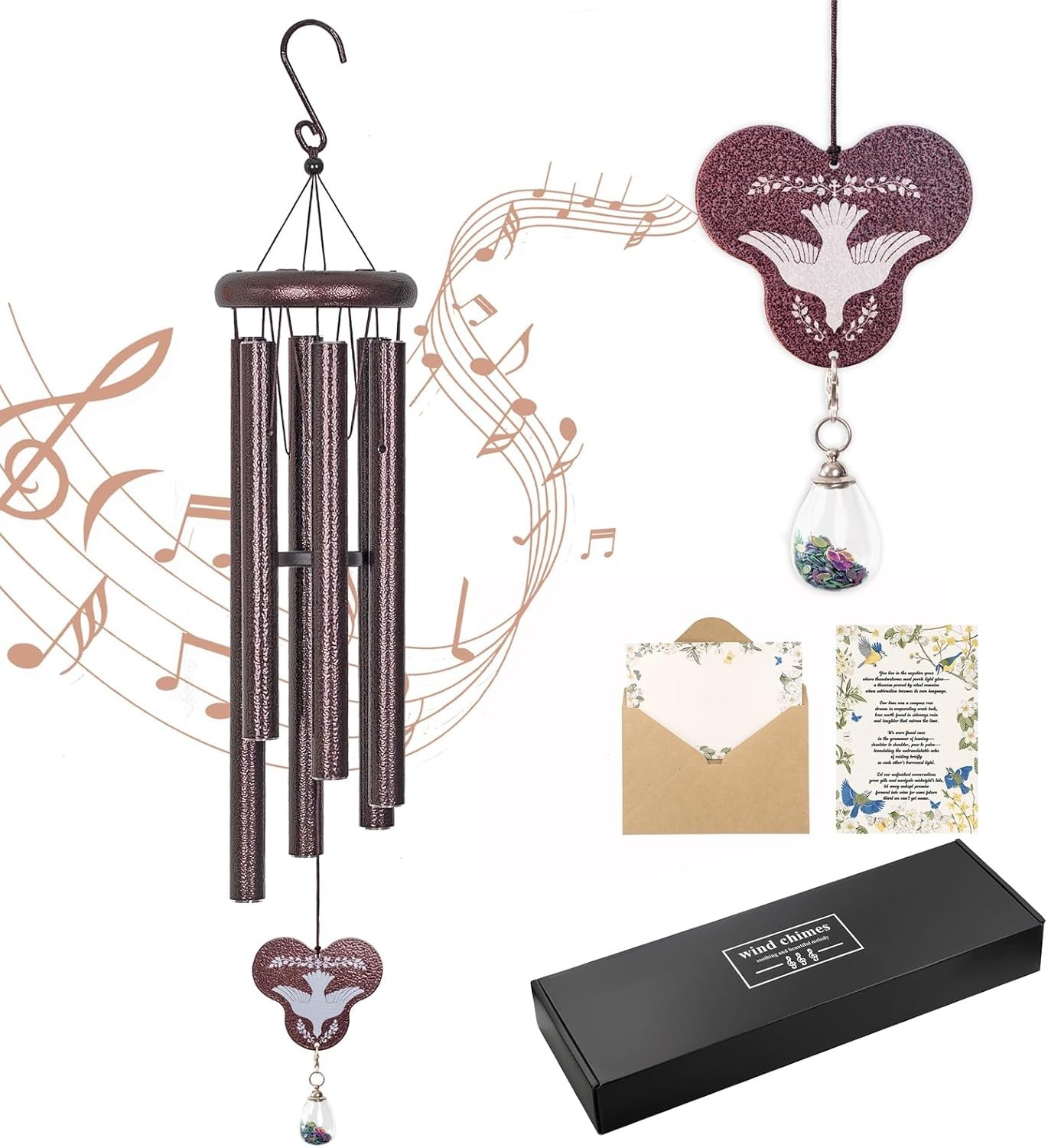 Dog Memorial Gifts for Loss of Dogs, 35” Personalized Dog Memorial Wind Chimes