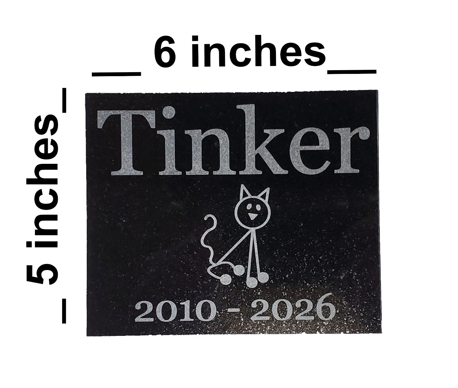 Personalized Cat Memorial Stone Plaque: Pet Loss Gift Garden Grave Marker A1