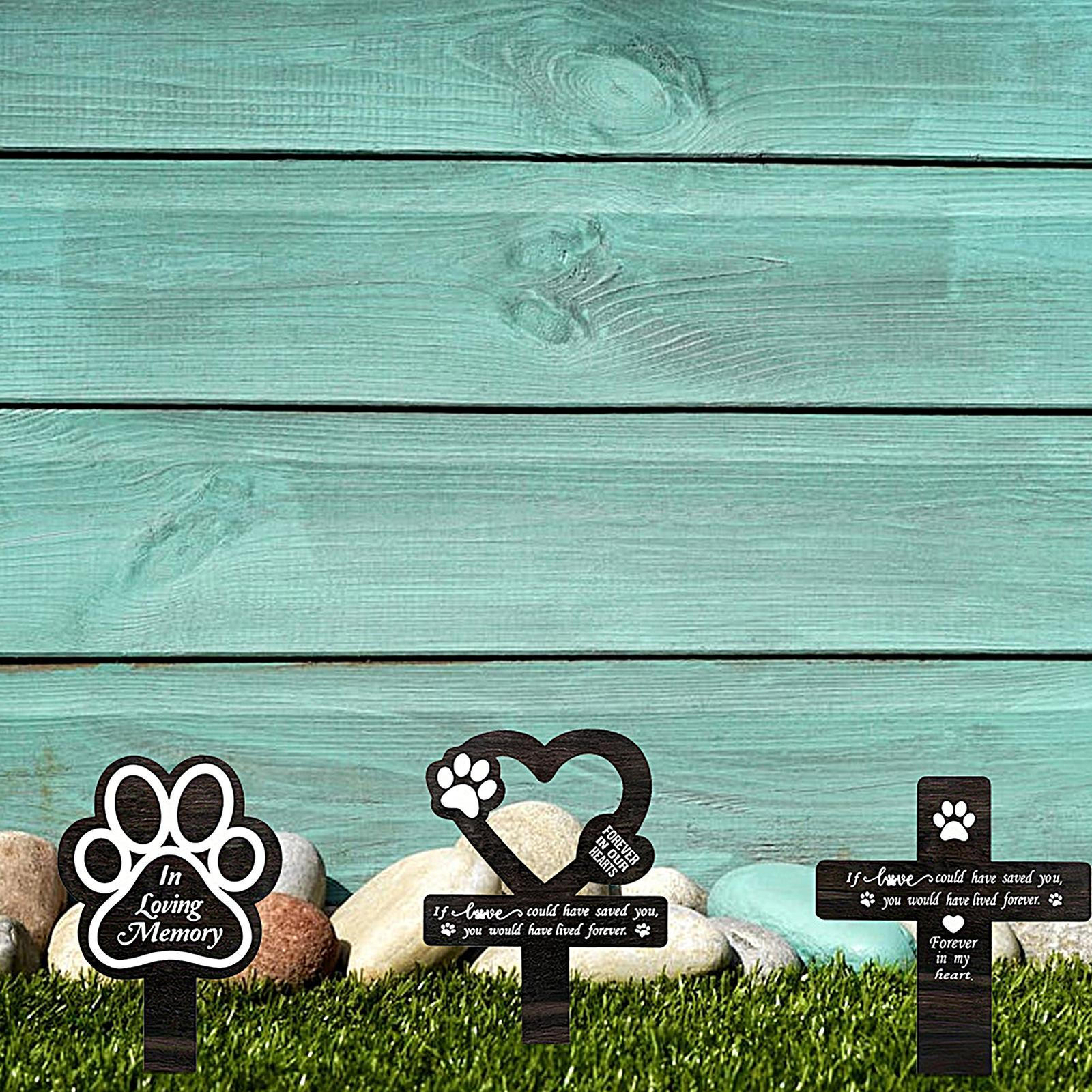 Pet Memorial Graves Markers Dog Cemetery Garden Memorial Stake Grave Decor Cross
