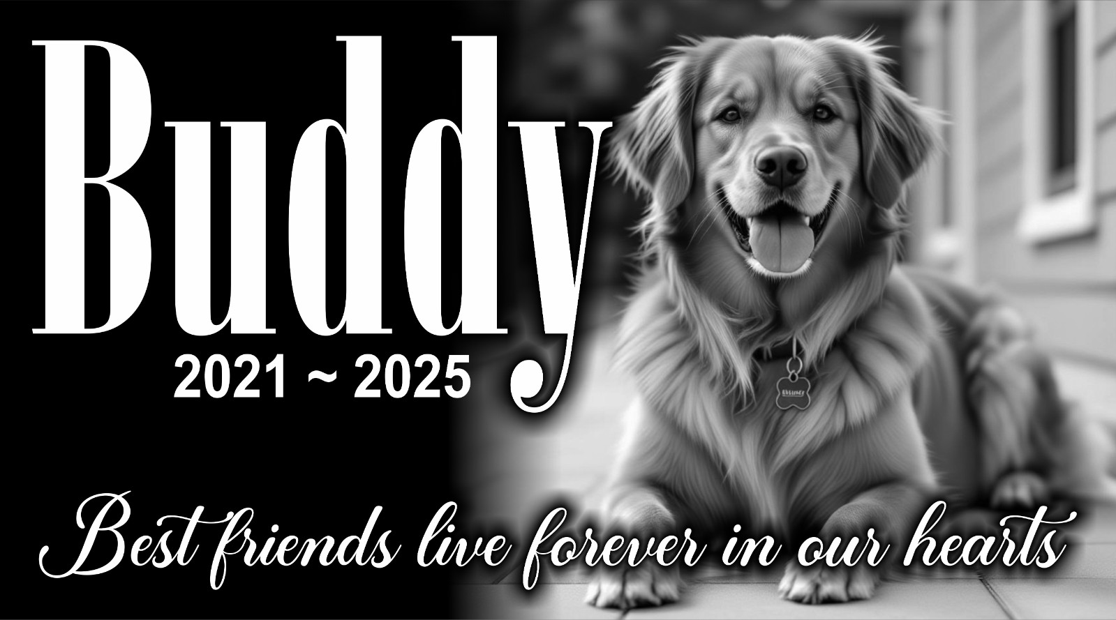 Pet Stone Memorial Grave Marker pet grave stone Headstone Person Dog 10″x18″