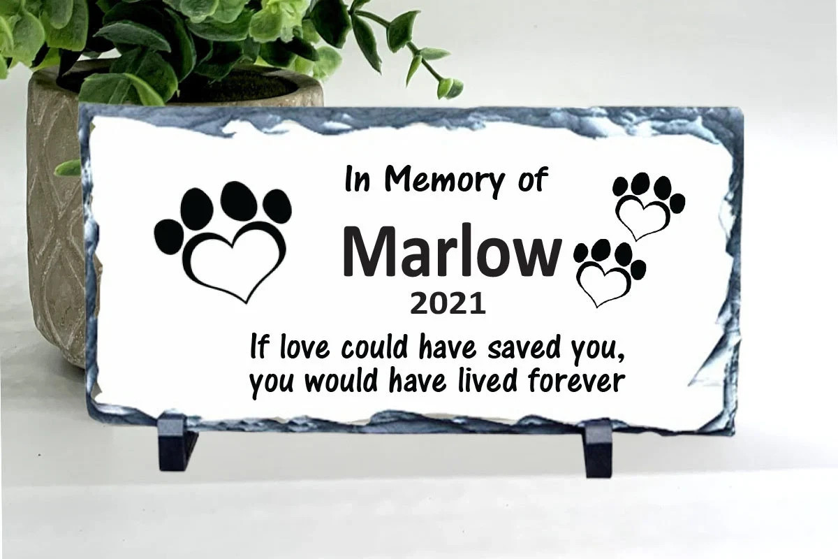 Dog Memorial – Personalized Pet Memorial Stone – Pet Loss sympathy Gift