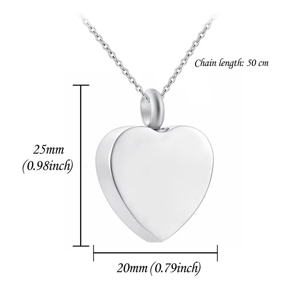 Cremation Urn Necklace Paw Print Footprint “Never Walk Alone” Pet Dog Keepsake