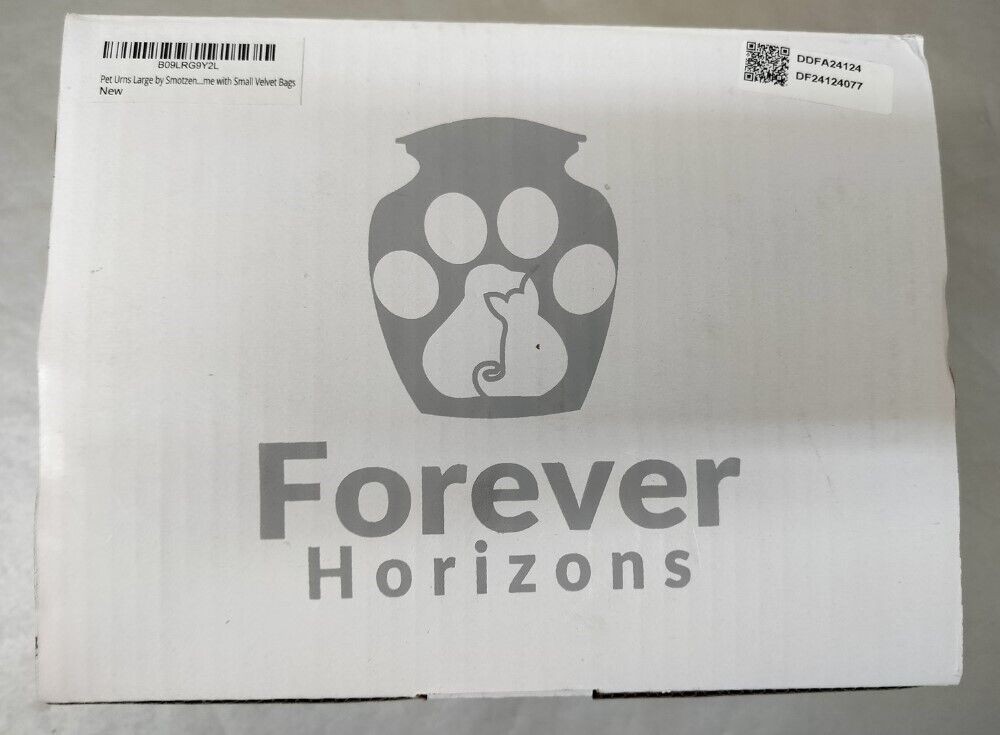 Forever Horizons Large 8″ Brass Pet Cremation Urn With Velvet Bags B09LRG9Y2L