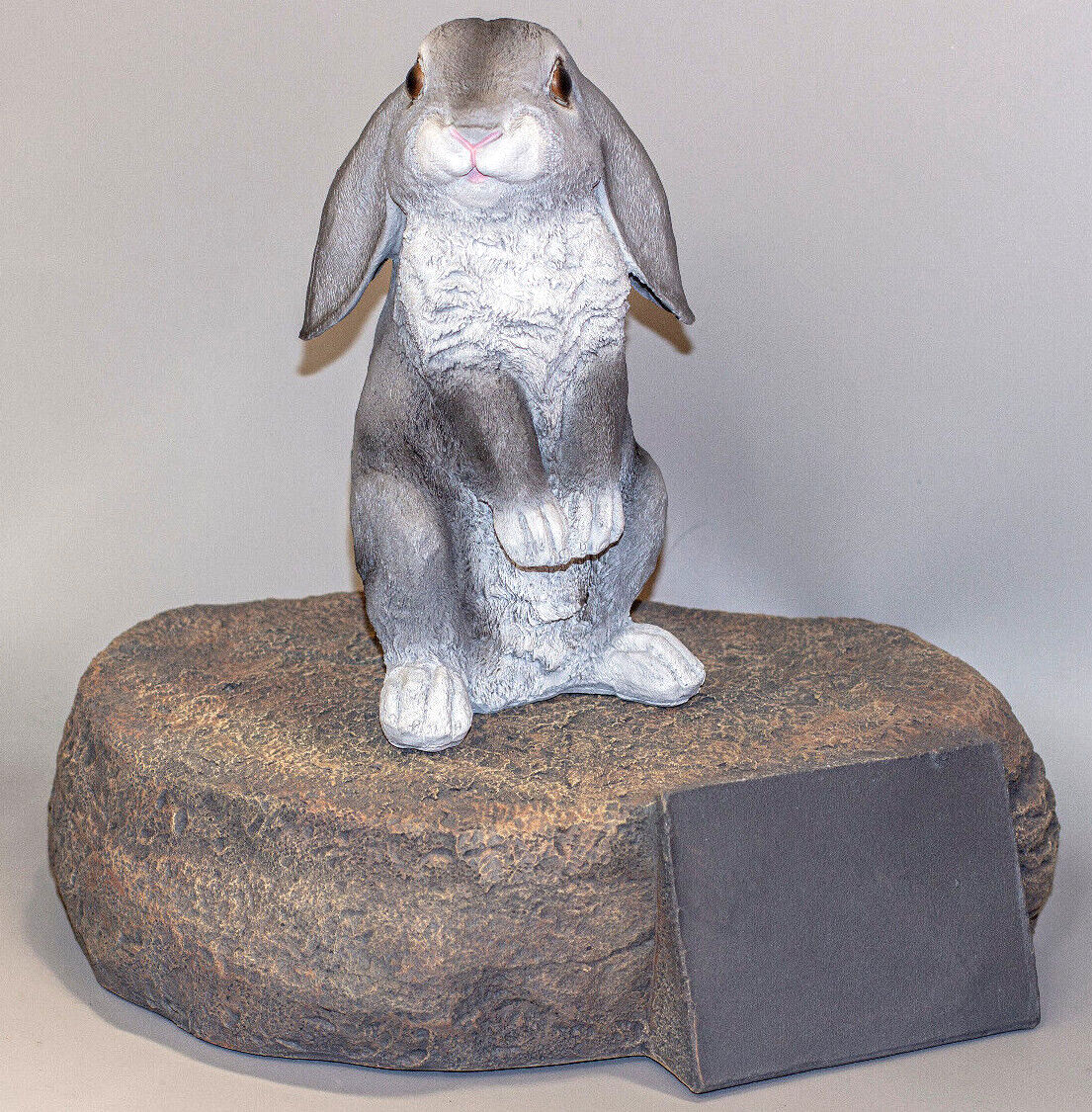 Lop Eared Rabbit Memorial Stone Pet Cremation Urn Bunny Ash Grave Marker Plaque