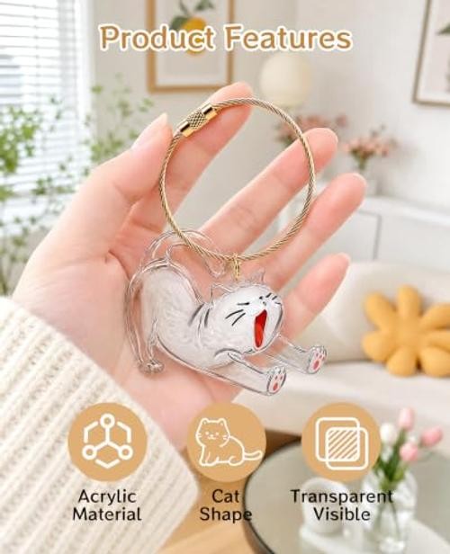 4 PCS Cat Hair Memorial Keepsake – Pet Fur Keychain Collecting Hair for Pet