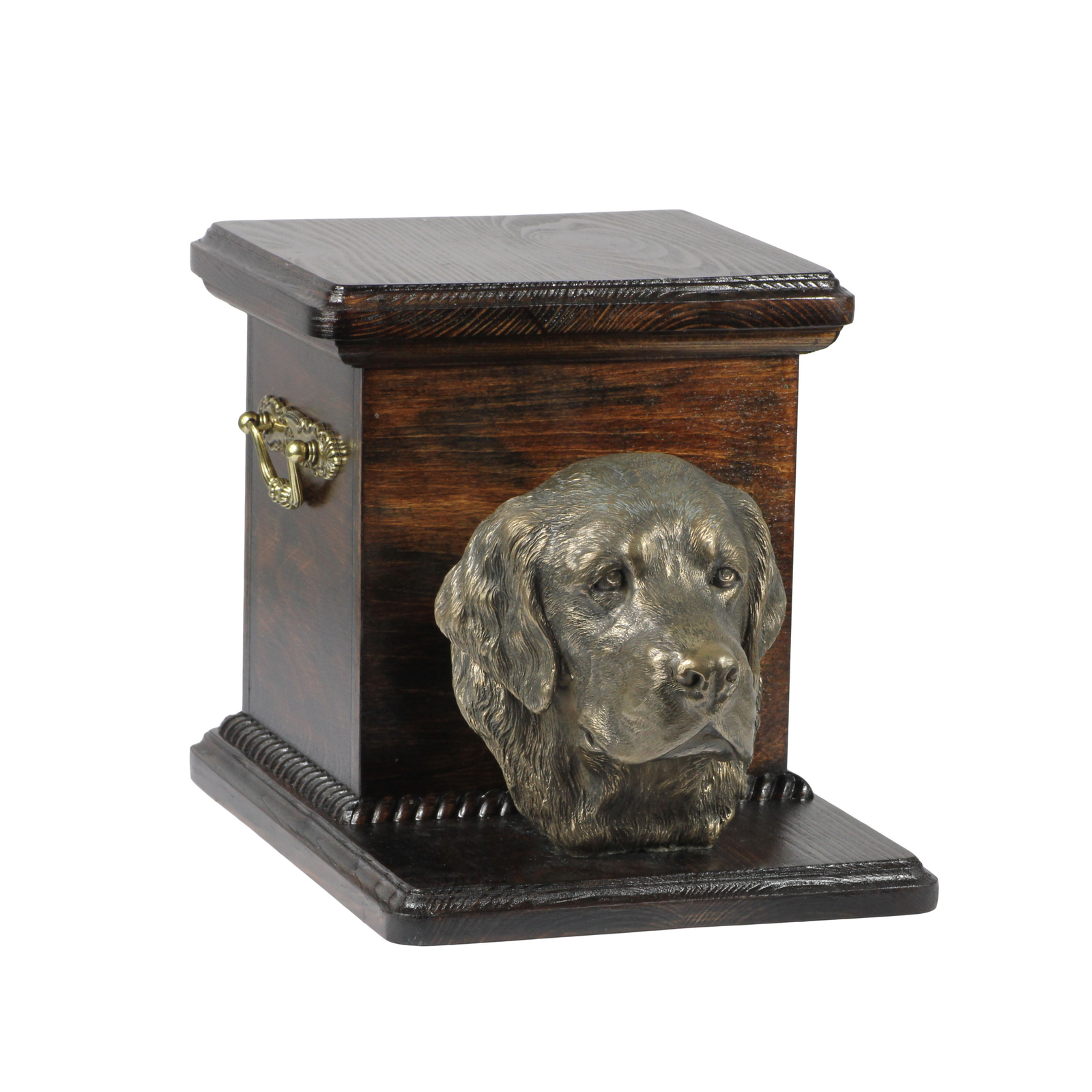 Golden Retriever Wooden Urn With Dog Art-Dog