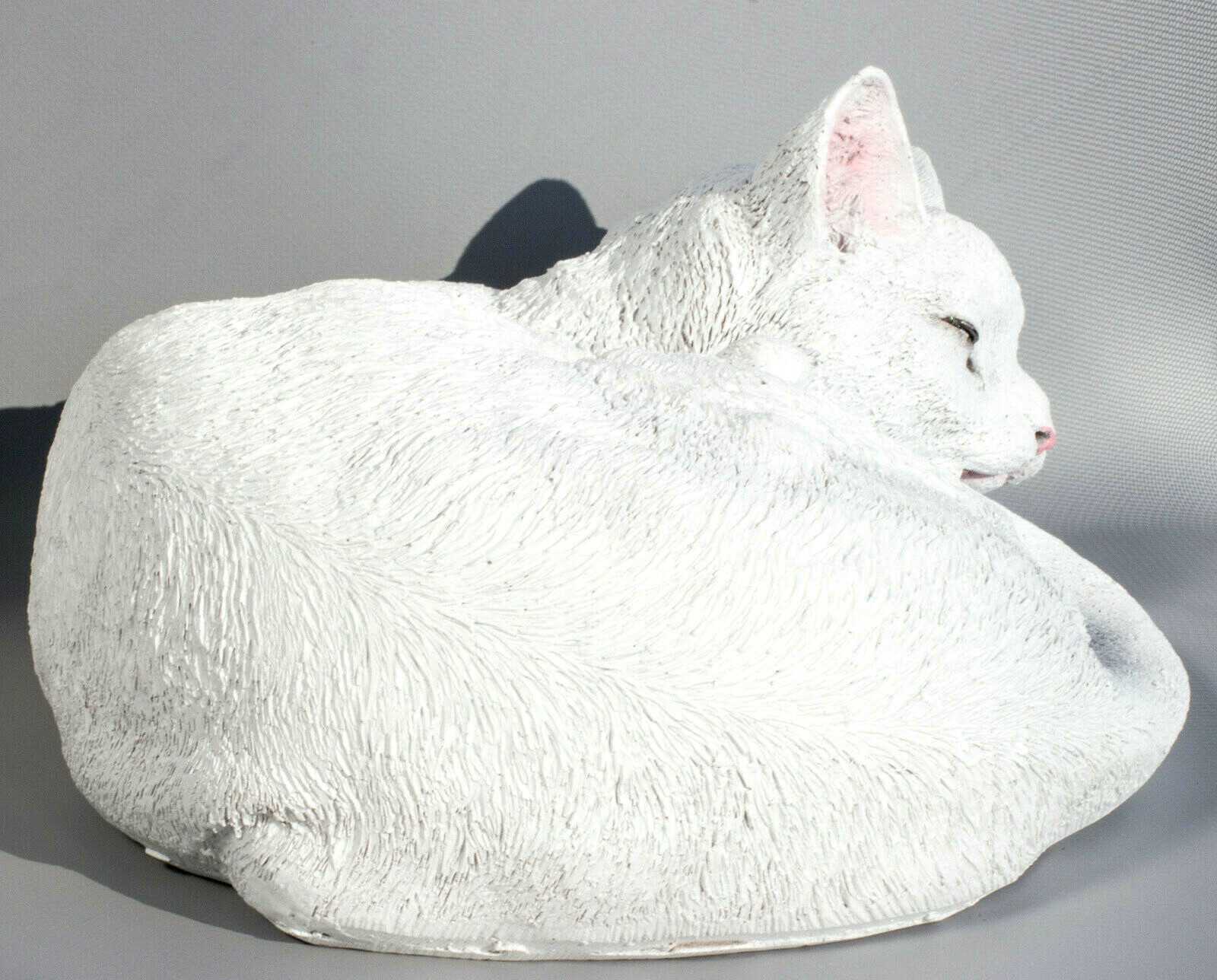 Cat Cremation Urn Memorial Statue Pet Ashes Grave Decor Sleeping Animal Keepsake