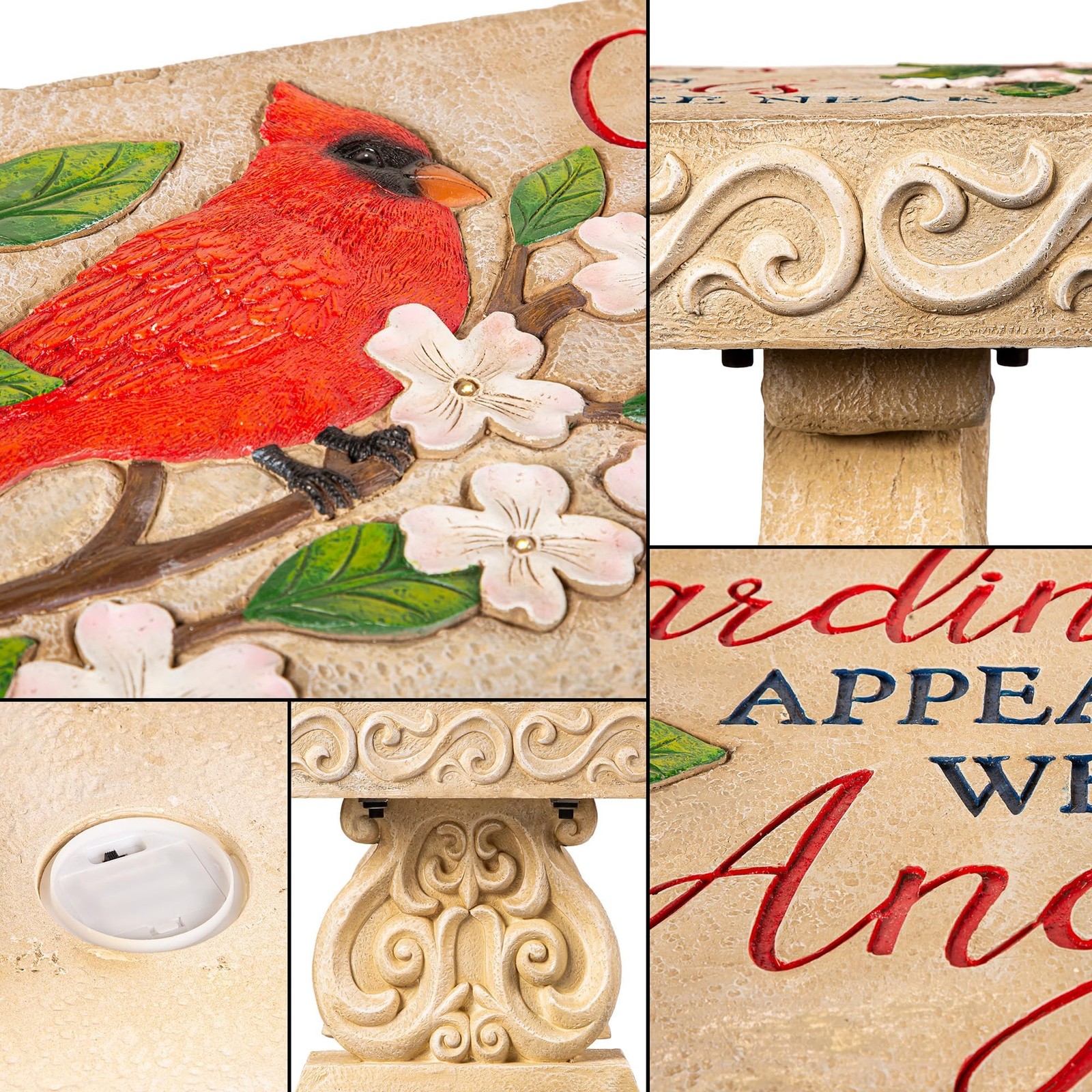 Evergreen Garden LED Garden Memorial Bench for Outdoor | Garden Stones in Mem…