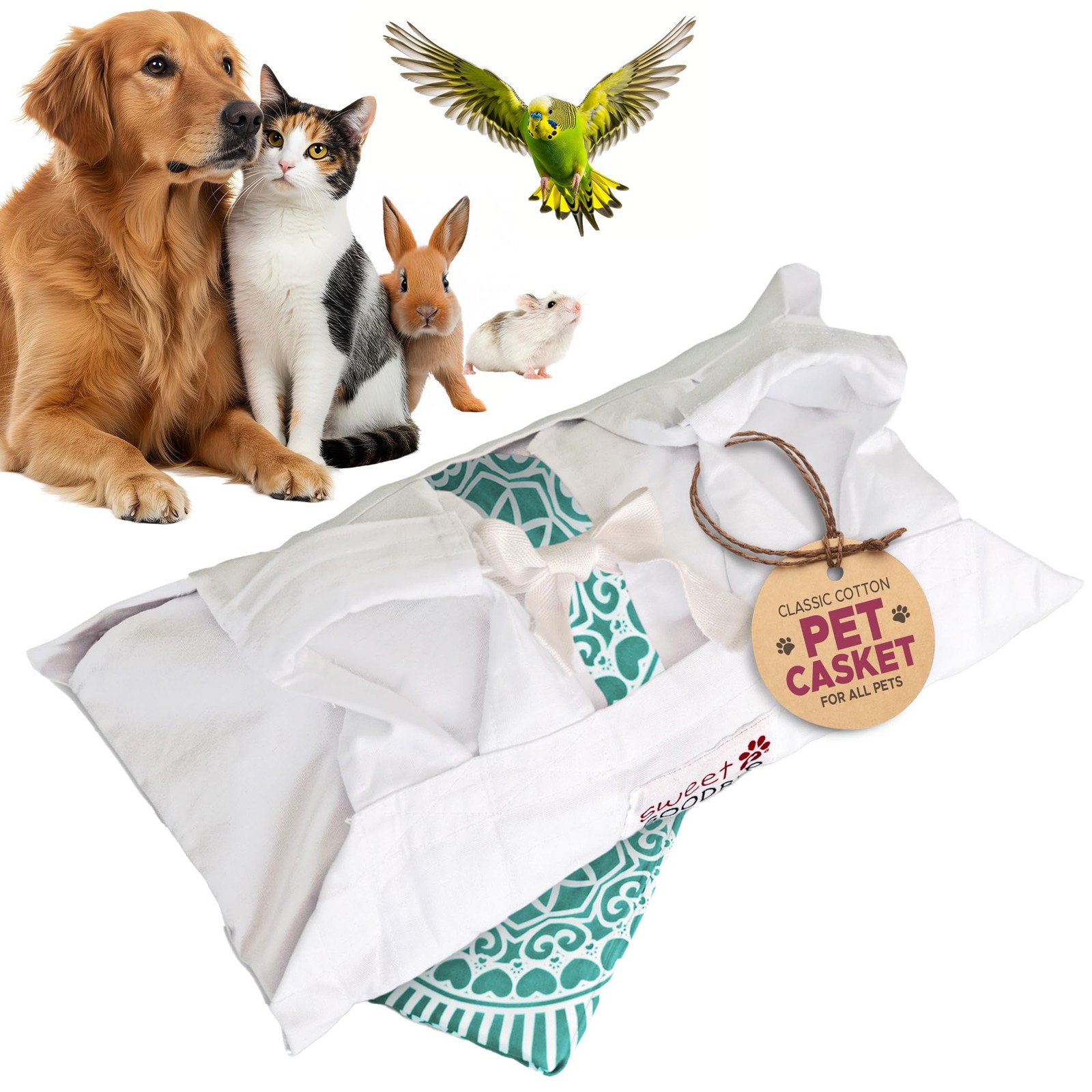 Sweet – Pet Ceremony Kit Classic Cotton- Casket For All – Rabbits