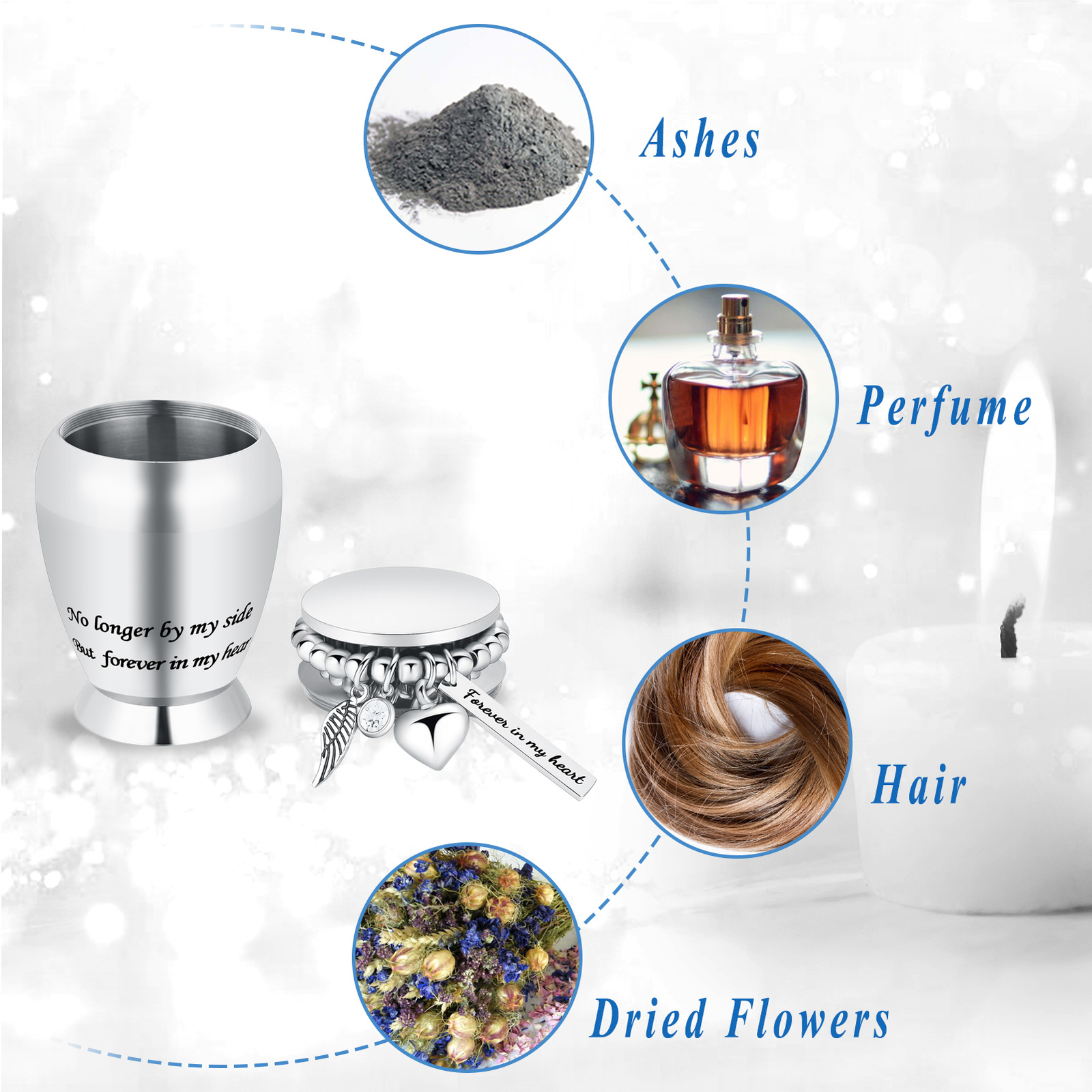 Angel Wings Decorative Cremation Urns for Ashes Adult Male-Female Urn for Human
