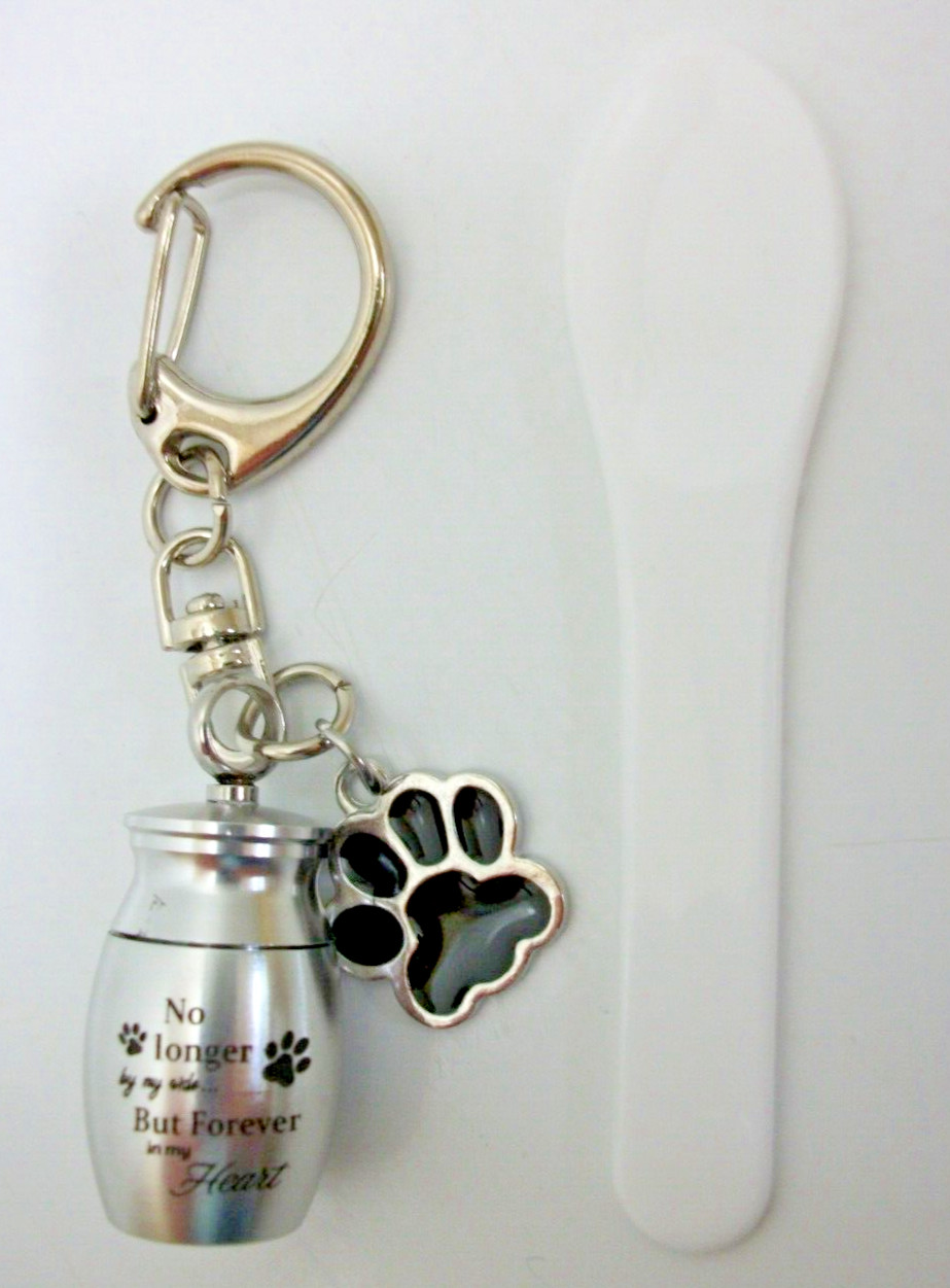 Mini Pet Cremation Urn Keychain/Necklace Pendant Memory Keepsake Dog Cat Tribute