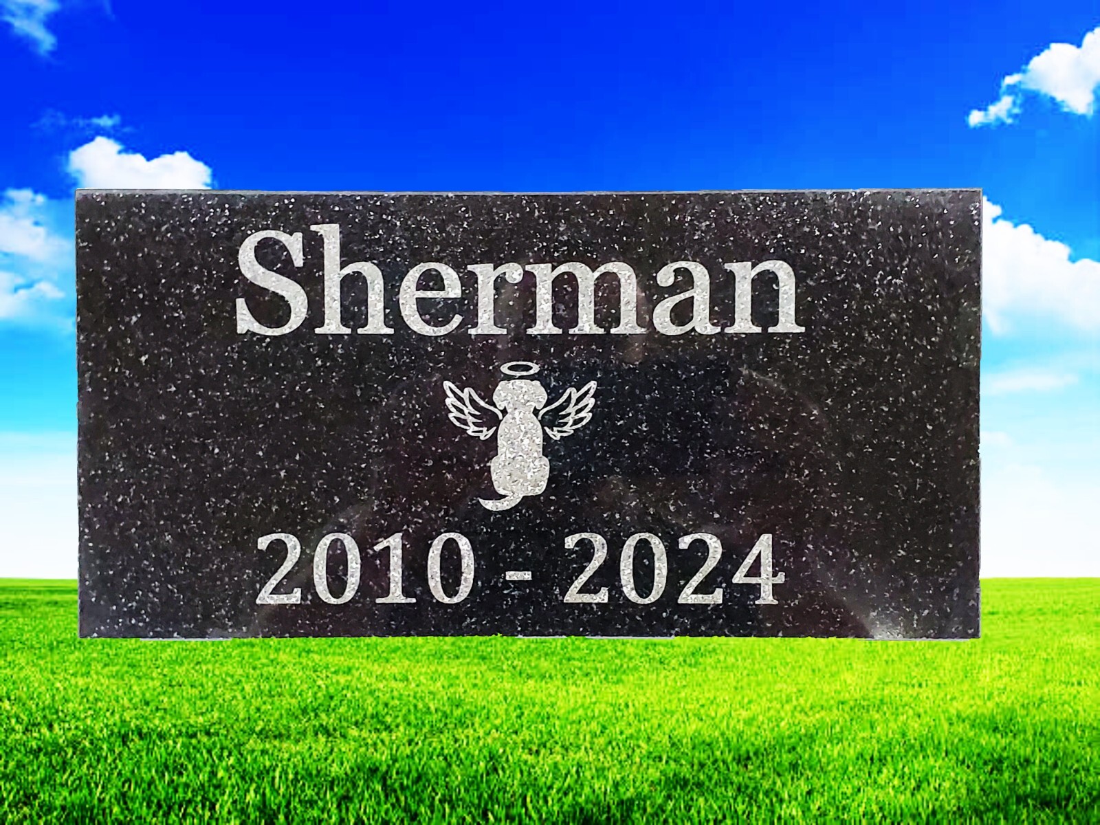 Dog Memorial Grave Stone Marker Tombstone Granite Headstone Pet Loss Gift t5