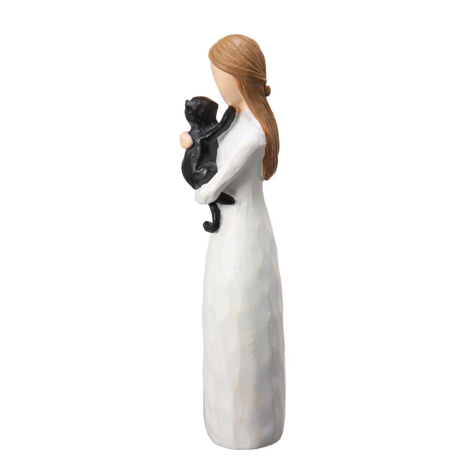 Angel of Friendship Cat Memorial Gifts, Hand-Painted Cat Angel Figurine Statu…