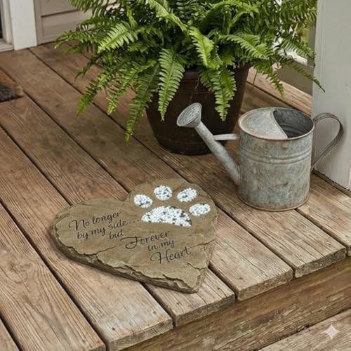 98843 Pet Memorial Garden Stone, Brown White