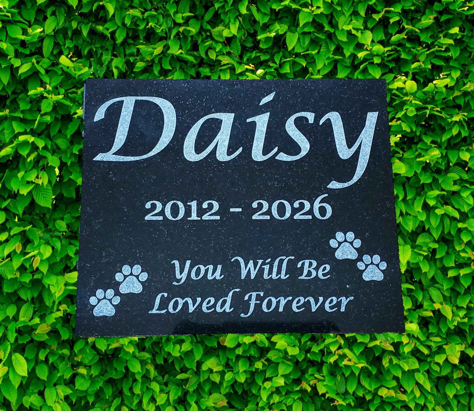 Grave Marker Headstone Garden Pet Loss Memorial Burial Stone Granite Plaque A4