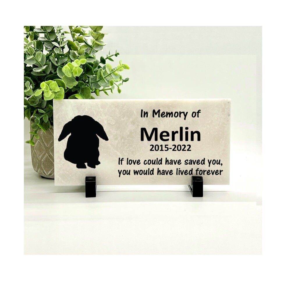 Lop Ear Rabbit Memorial – Personalized Pet Memorial Stone-Pet Loss sympathy Gift
