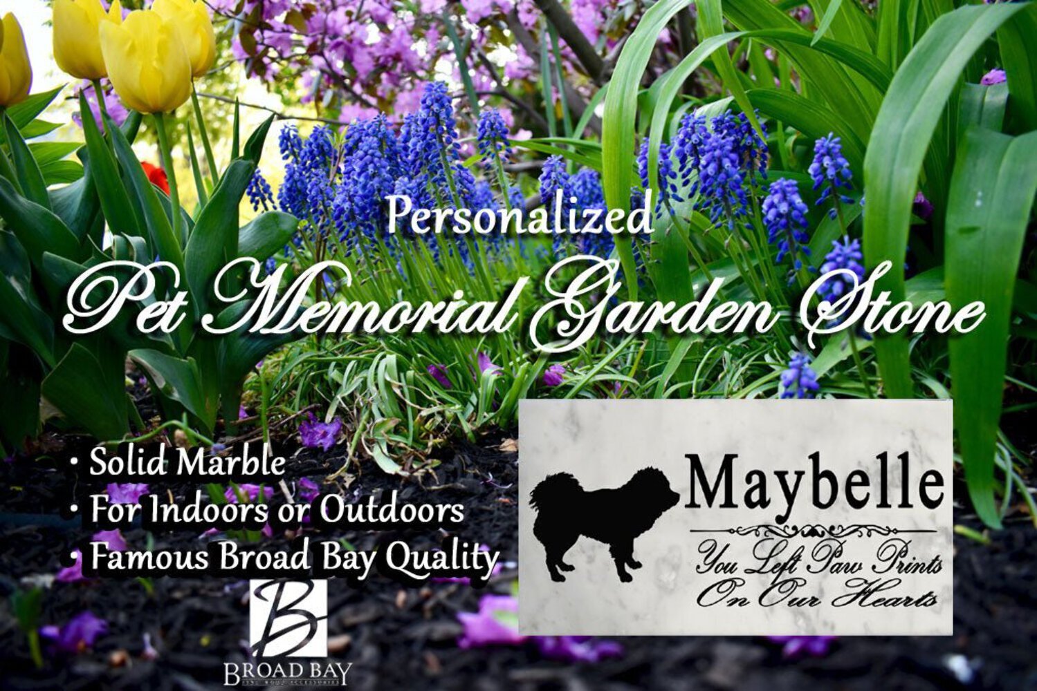 Tibetan Mastiff Memorial Stone Personalized Garden Rock or Grave Marker