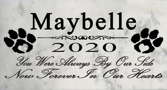 Customized Marble Dog Memorial Stone Personalized Always By Our Side Pet Marker