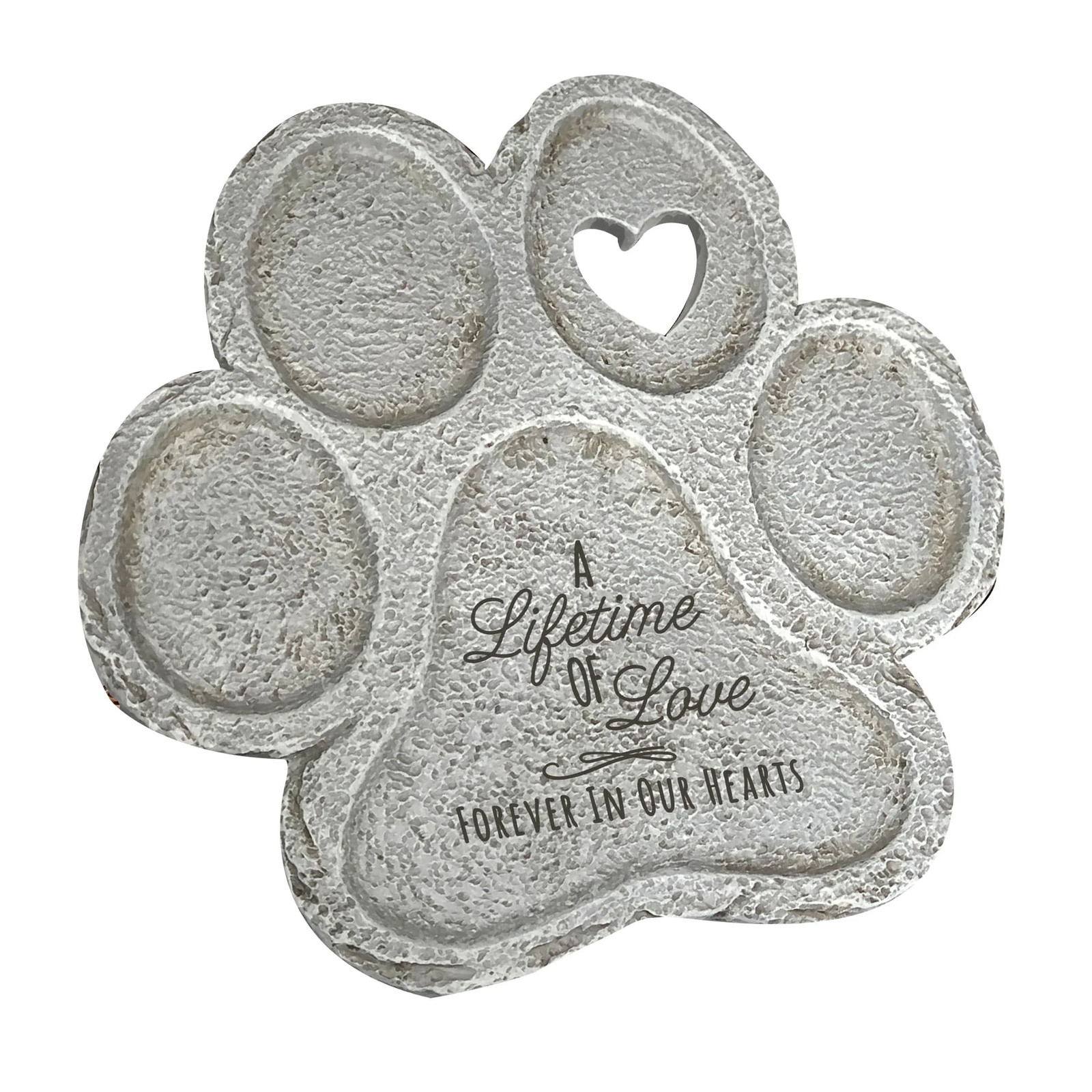 Dog Memorial Paw Print Garden Stone Engraved Keepsake Pet Loss