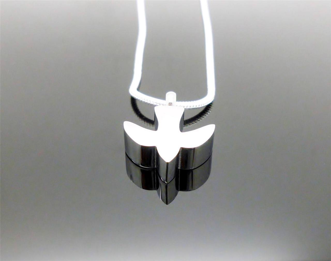 316L Stainless Steel White Dove Memorial Keepsake Cinerary Urn Pendant Jewellery
