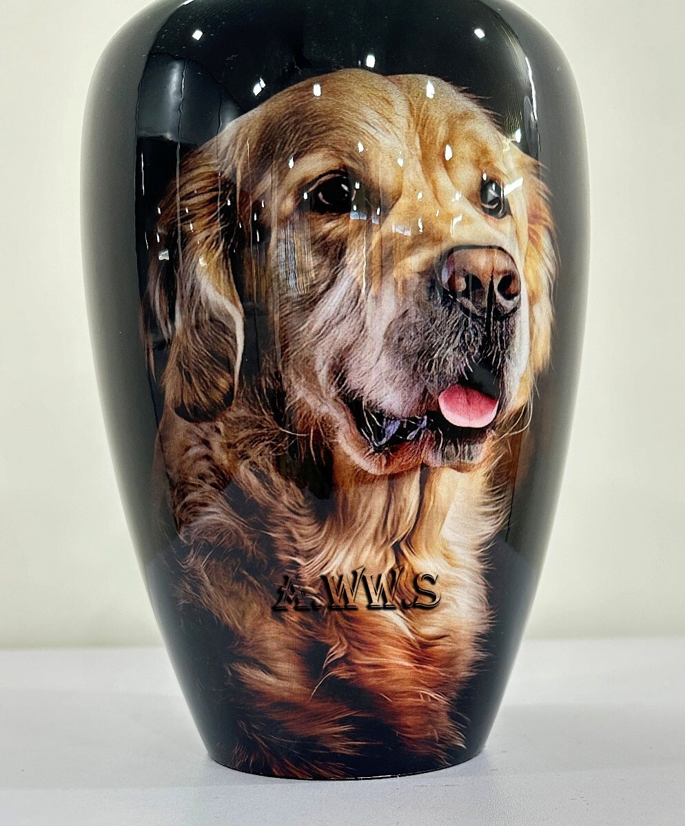 Memorials Cremation Urns for Human – Adult Classic Dog Pictured Cremation Urn