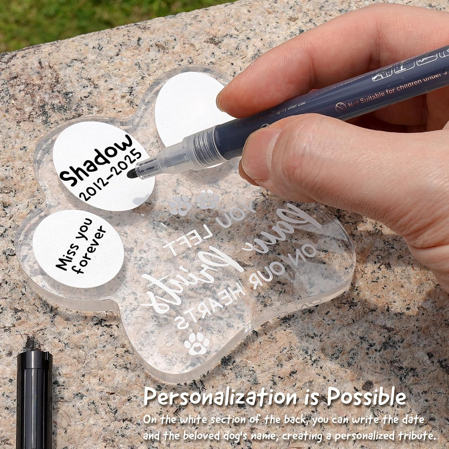 Dog Memorial Gifts for Loss of Dog, Sympathy Gift, Pet Clear