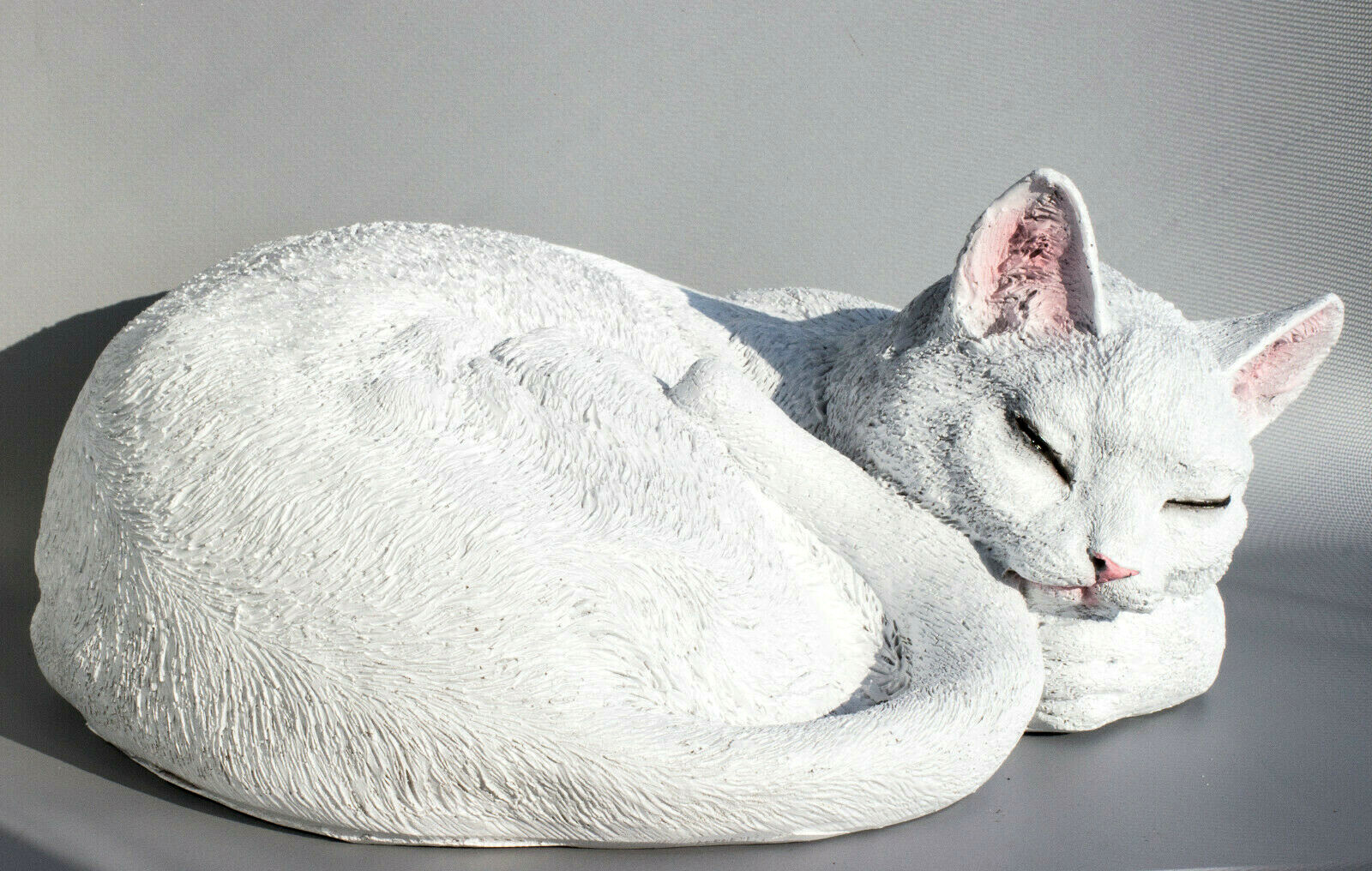 Cat Cremation Urn Memorial Statue Pet Ashes Grave Decor Sleeping Animal Keepsake