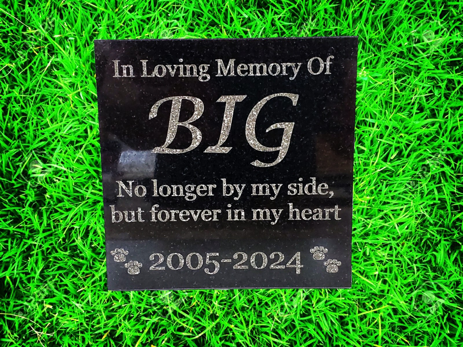 Pet Memorial Grave Stone Garden Marker for Dog or Cat Personlized Headstone d3