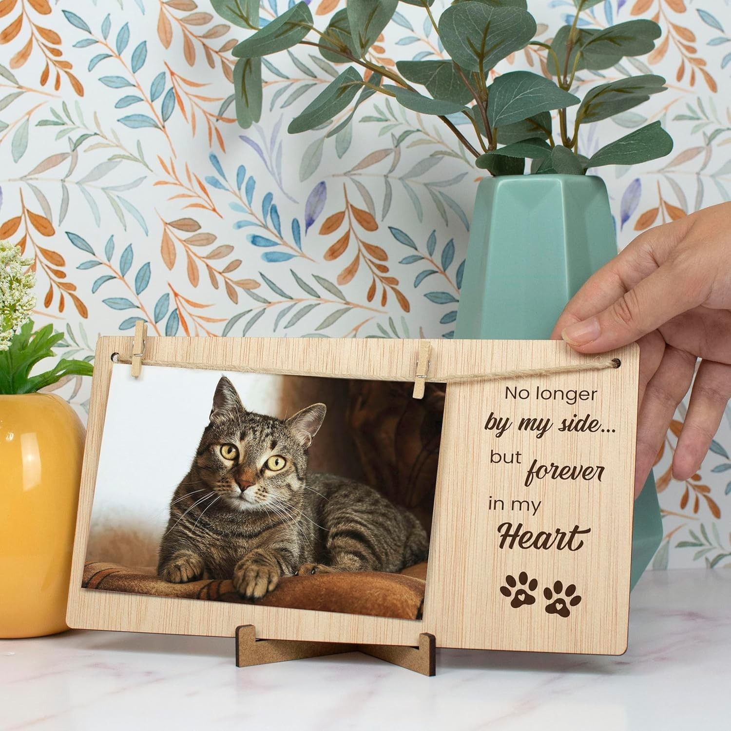 Lasting Tribute Pet Memorial Picture Frame – Rustic 4×6 Photo Holder