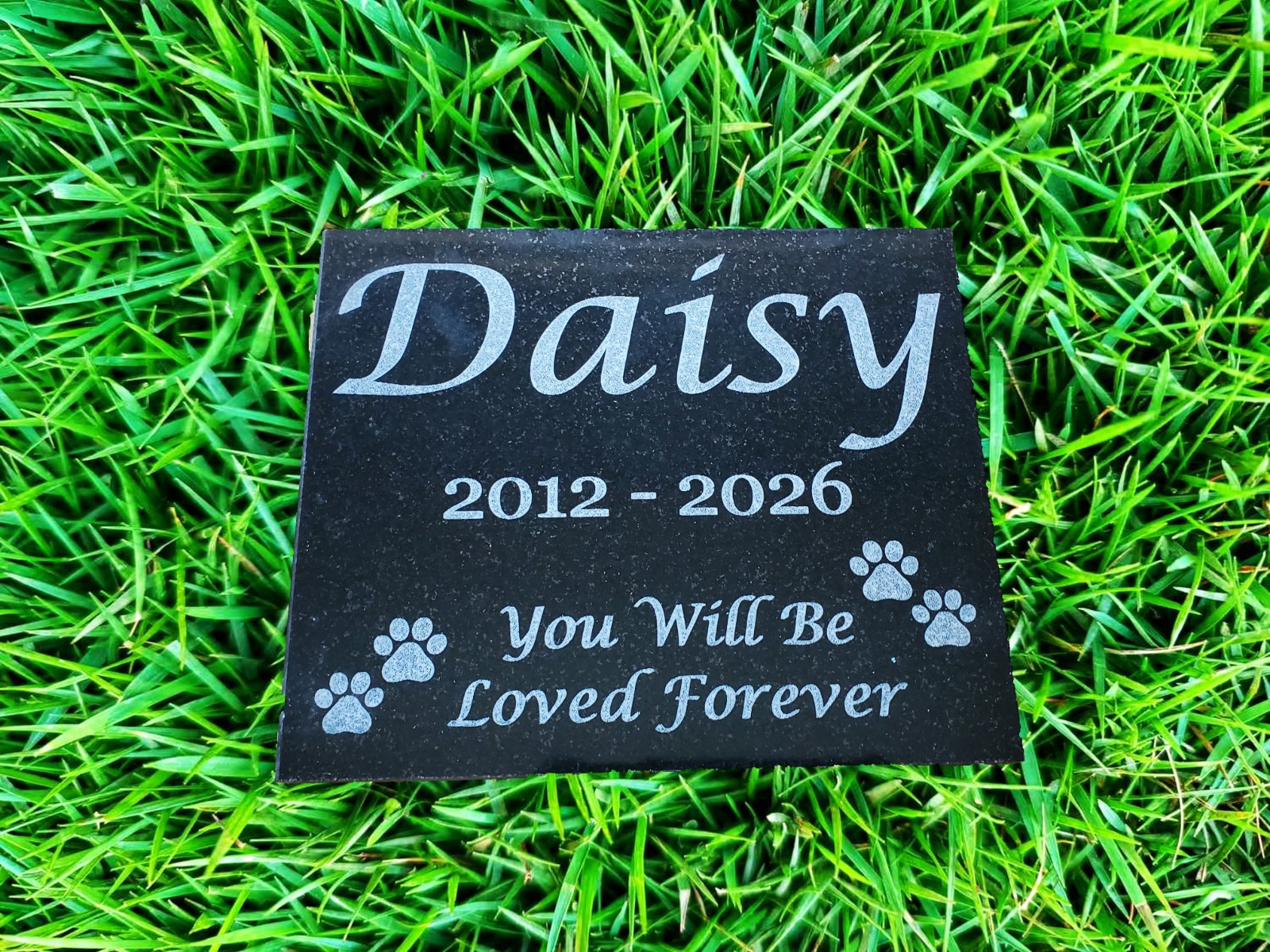 Grave Marker Headstone Garden Pet Loss Memorial Burial Stone Granite Plaque A4
