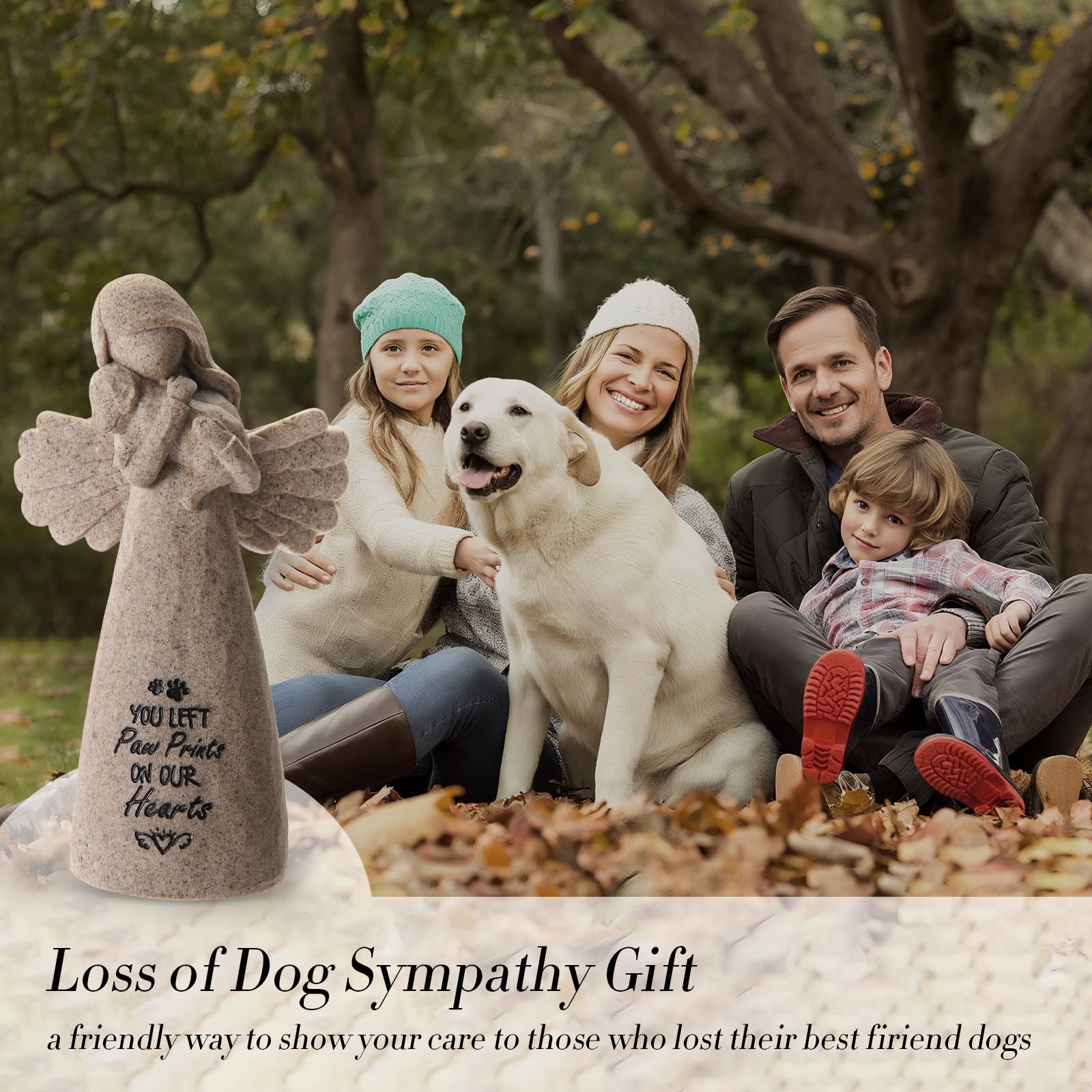 Dog Memorial Gifts – Sympathy Keepsake for Loss of Pet, Paw Print Remembrance, G