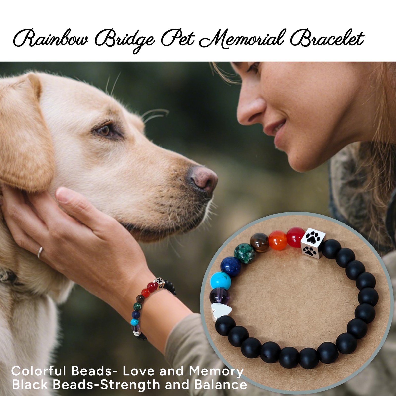 Skittypurr Dog Memorial Gift Set,Paw Print Shape Ornament to Multi-Color