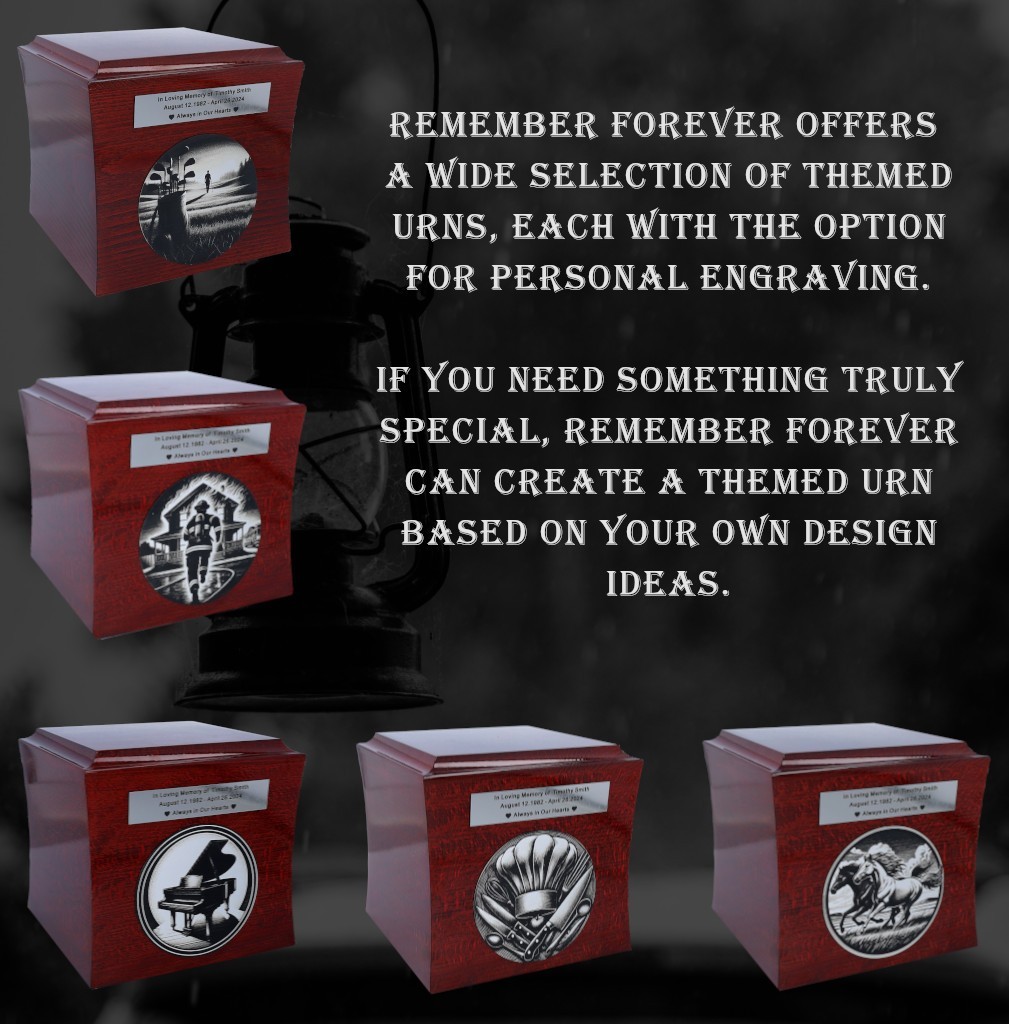 Female urn for ashes Unique emotional cremation urn with engraved text and woman