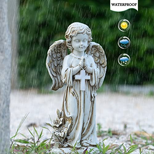 Angel Statue for Garden,Solar Angel for Cemetery Angel Garden Statue 08