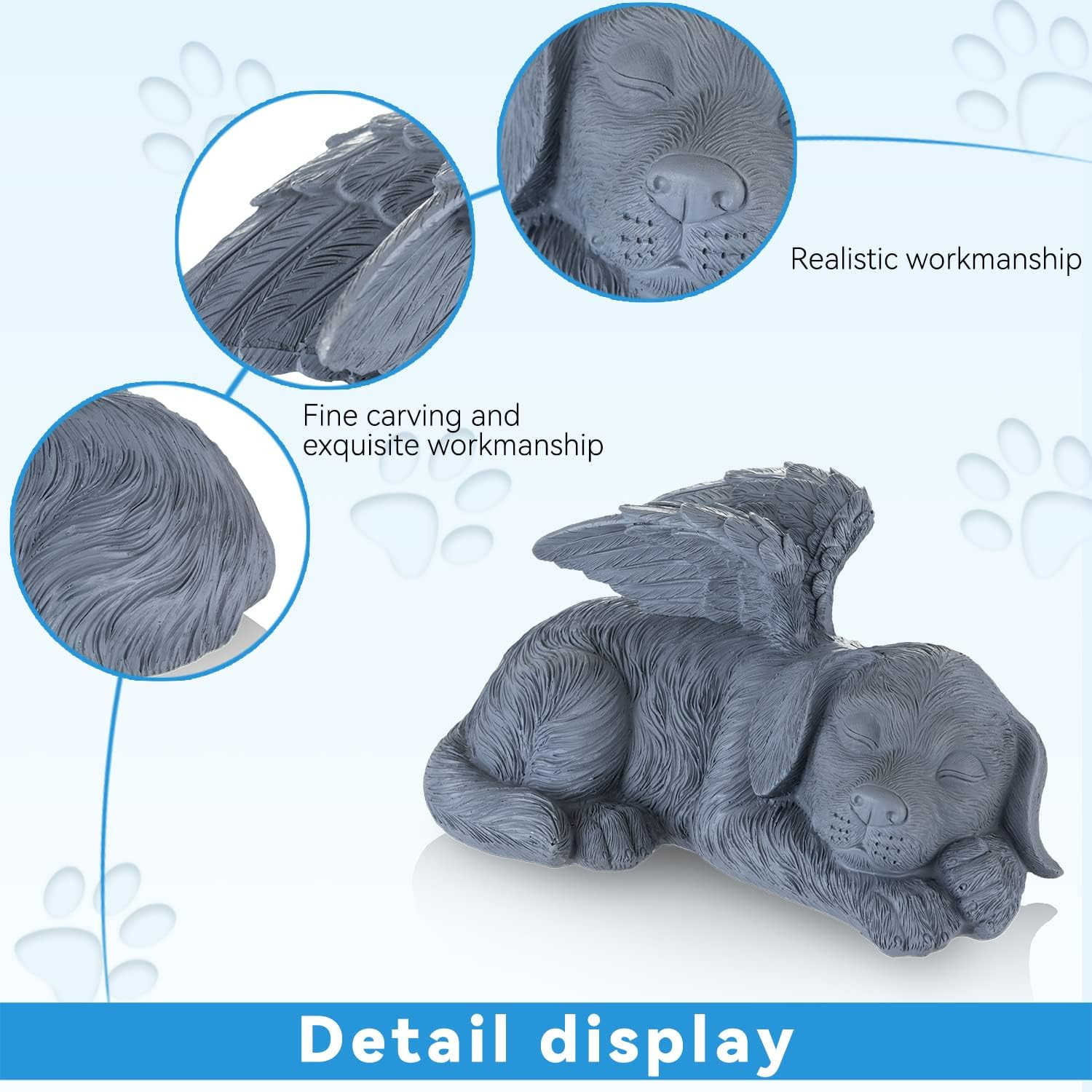:The Dog Angel Memorial Statue,Dog Angle Memorial Placed in Indoor Angel Decorat