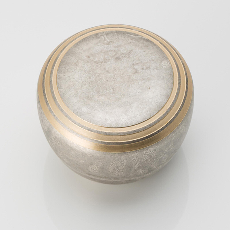 Kanata Silver Small Keepsake Urn for Human Ashes Brass
