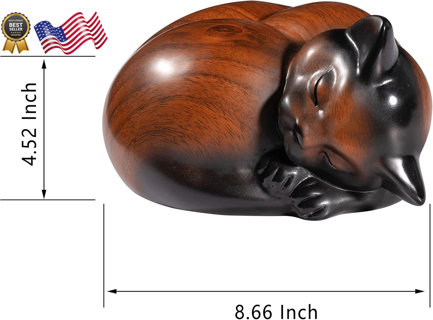 Sleeping Cat Resin Urn for Ashes Pet Cremation Urn for Small Animals FREE SHIP