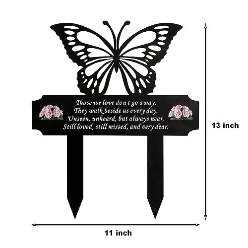 Butterfly Memorial Stake for Grave Decoration, Grave Markers testing Time