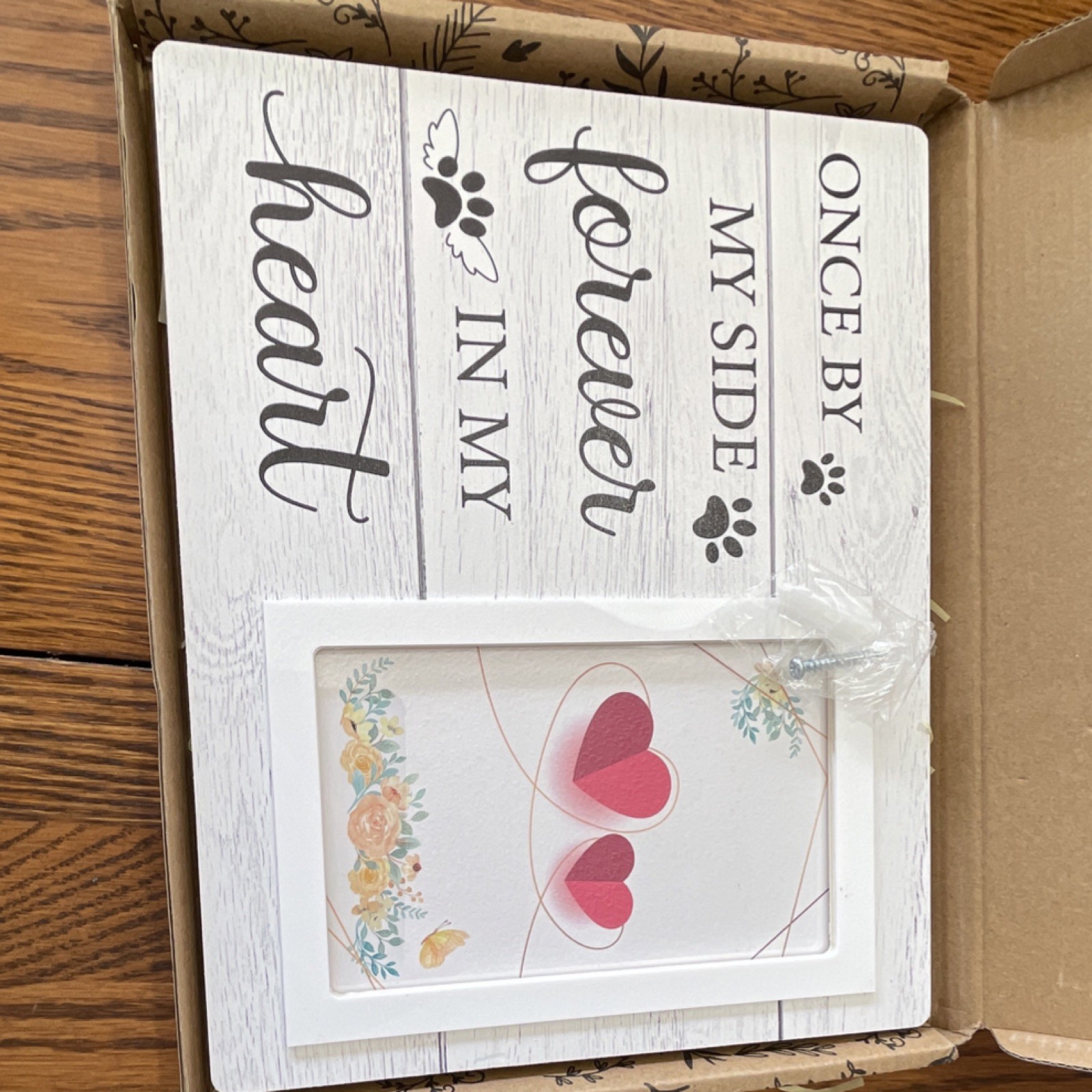 Engraved Pet Memorial Photo Frame – Once By My Side Forever In My Heart
