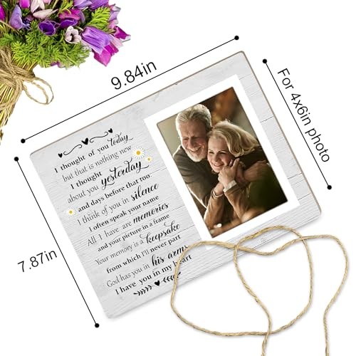 Memorial Gifts Picture Frame, Condolence Gifts Wooden Photo Frame, In Loving