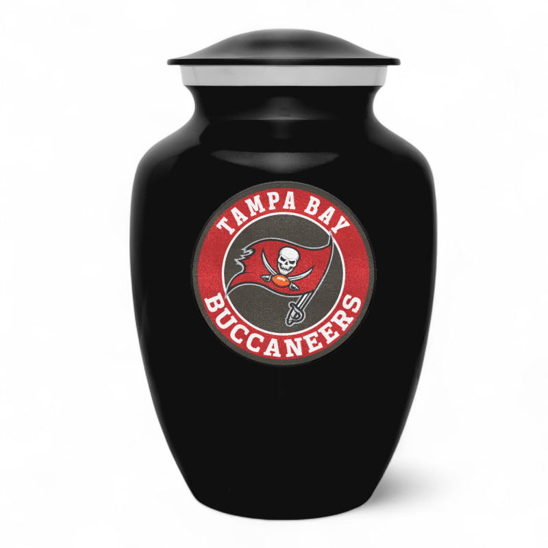 Tampa Bay Buccaneers Football Style Cremation Urn Adult Ashes Metal 8 Inch Urns