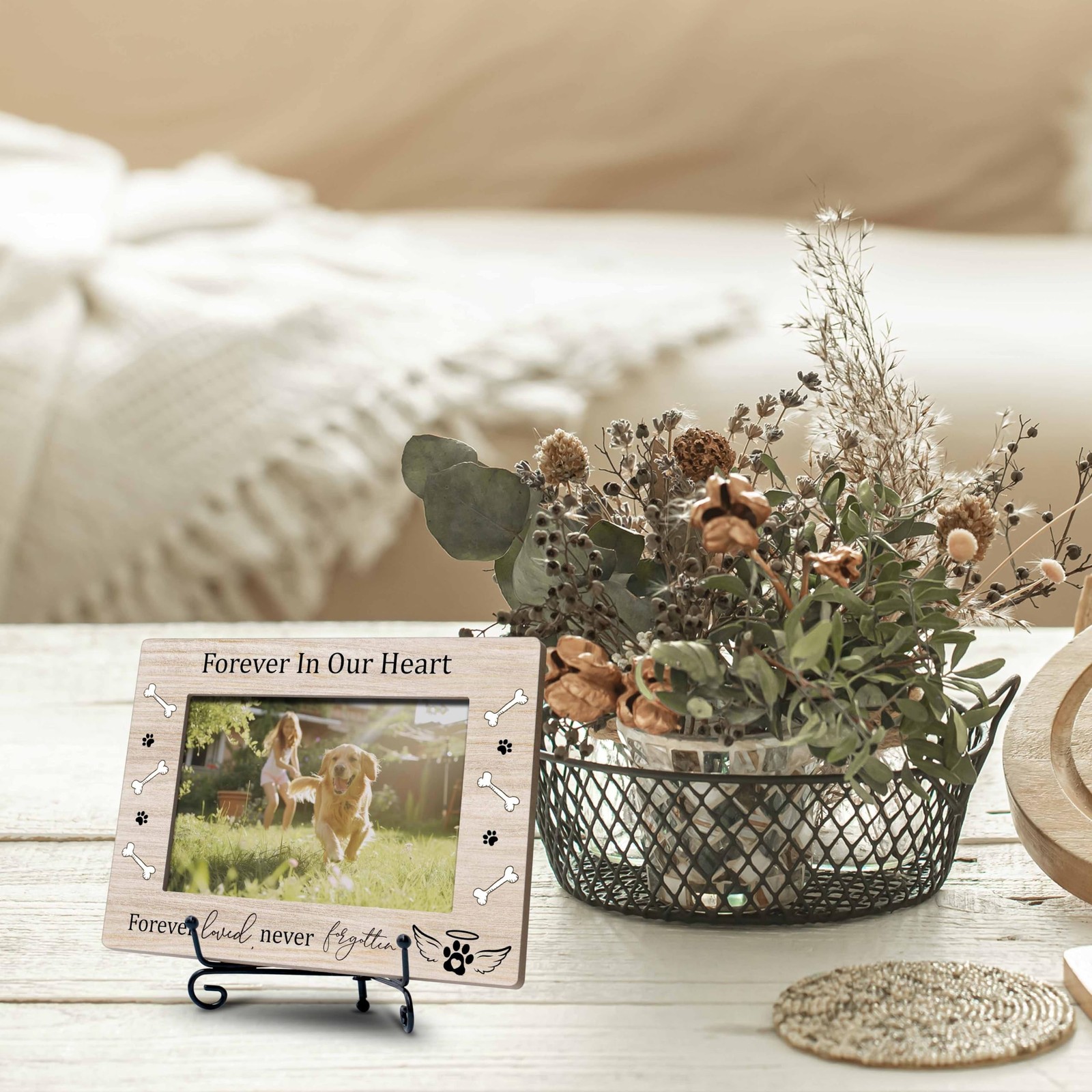 Dog Memorial 4×6 Picture Frame – Pet Loss Gifts, Dog Frames for Wall & Tablet…