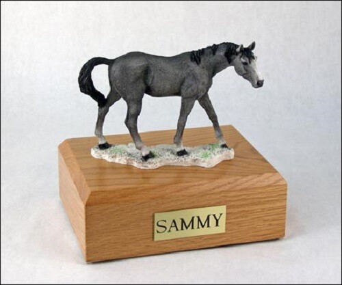 Horse Gray Figurine Funeral Cremation Urn Avail. in 3 Different Colors & 4 Sizes