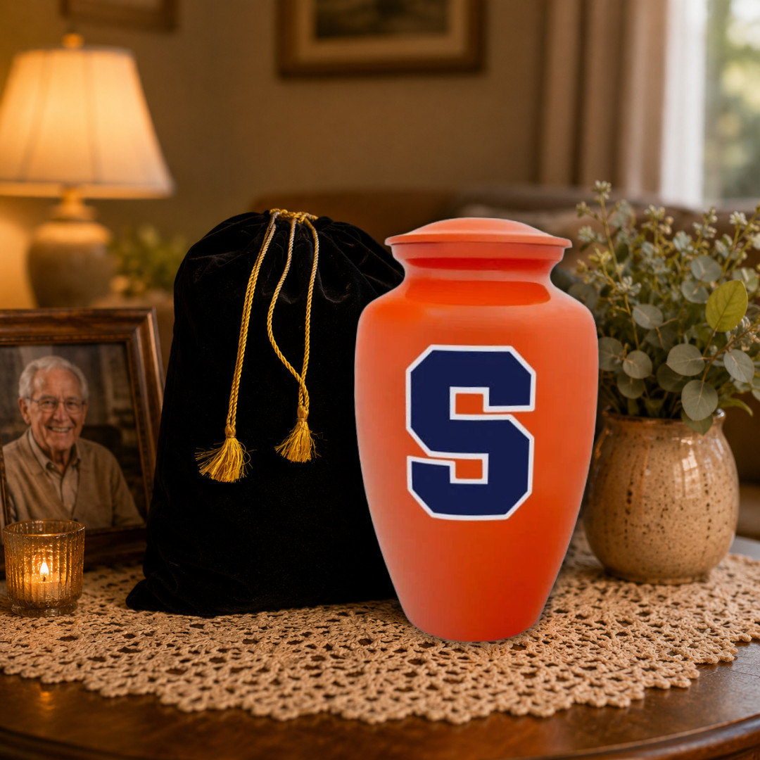 Personalized Syracuse Cremation University Urn for Human Ashes Large Urns w/Bag