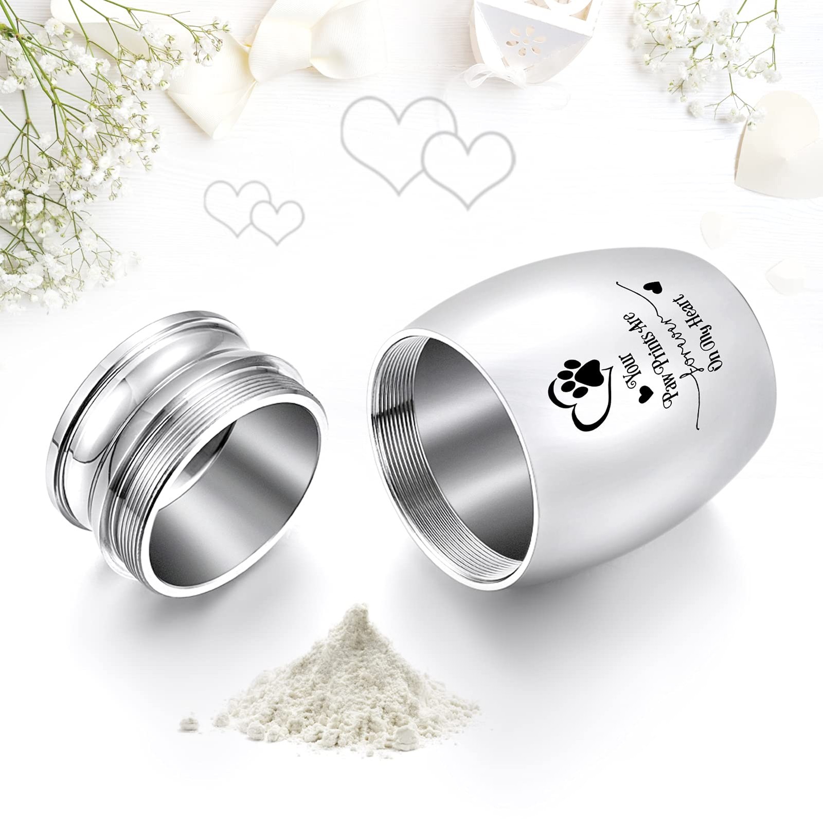 Small Dog Paw Keepsake Urn – Mini Cremation Urn for Pets – 1.57 Inches – Your…