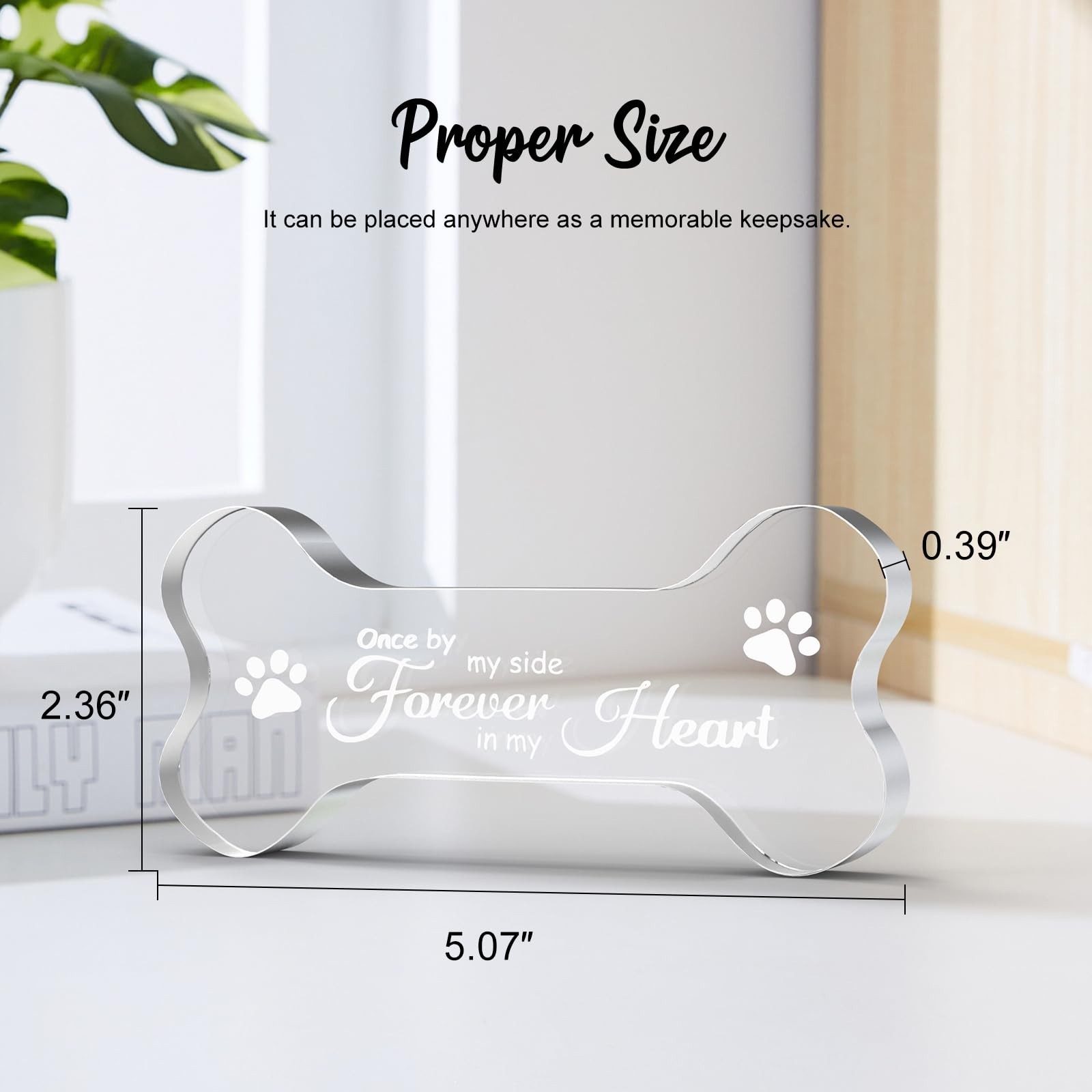 Crystal Glass Dog Memorial Gifts for Loss of Dog, Pet Memorial Gift for Dogs,…