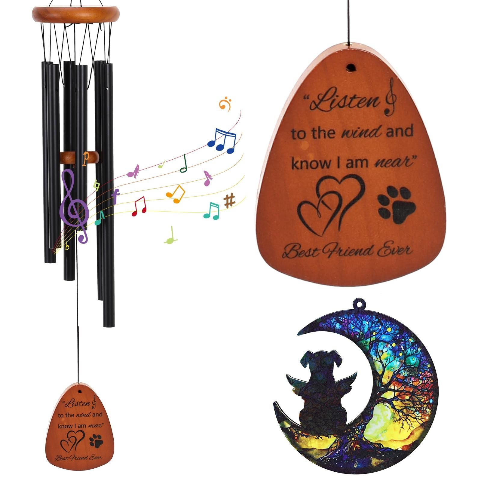 Memorial Gifts for Loss of Dogs, Pet Memorial Wind Chime and Dog Angel Memori…