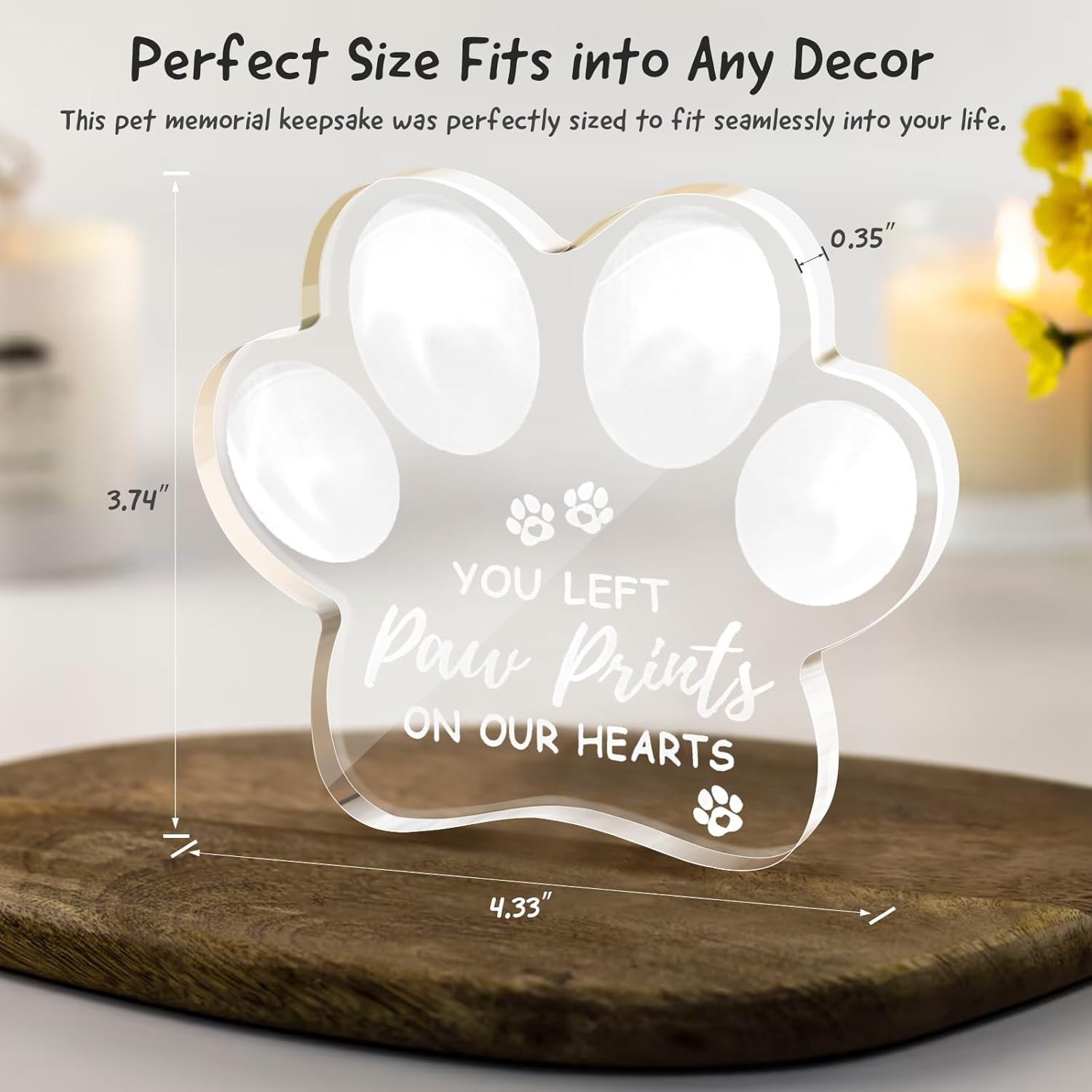 Dog Memorial Gifts for Loss of Dog, Sympathy Gift, Pet Clear
