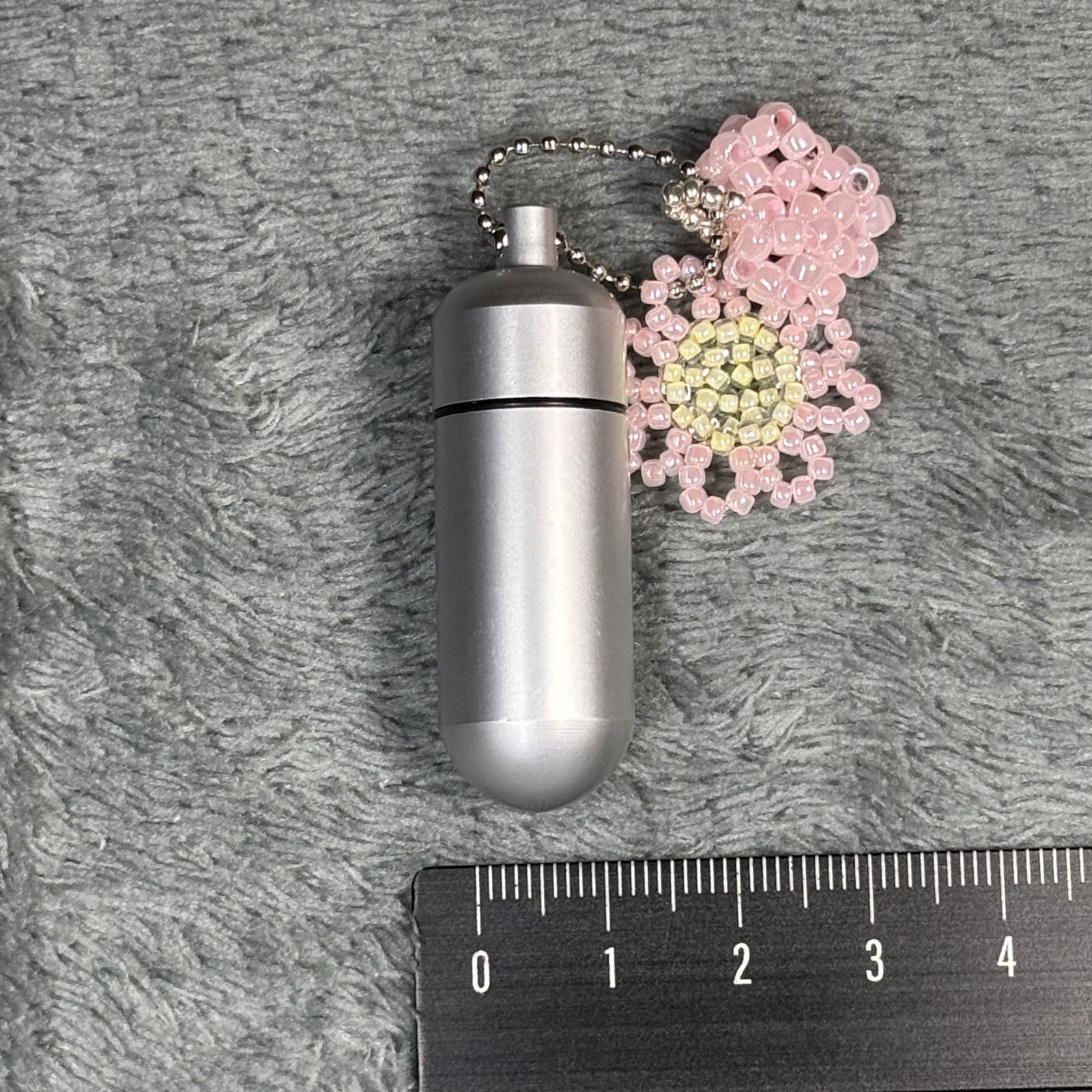 Cremation Ashes Keychain – Cremation Keepsake(pink flowers and pink heart)