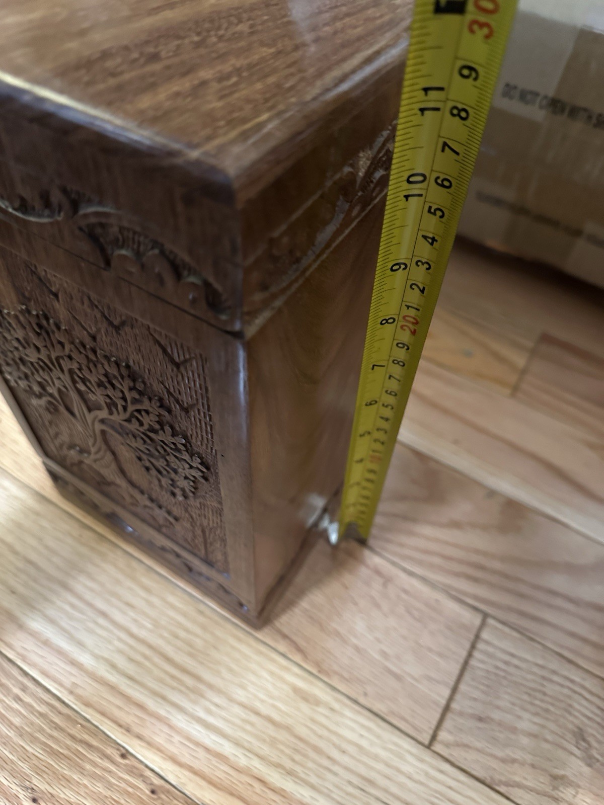 Handmade Rosewood Urn Box – Tree of Life Wooden Urn Medium 6″X 11.5″ Beautiful